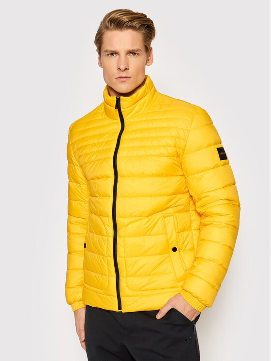 Strickfleece Jacke Senffarbene Jacke Yellow Jacket Hugo Boss Gelbe