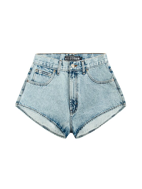 MissDenim MissDenim Szorty jeansowe High Waist Niebieski Regular Fit