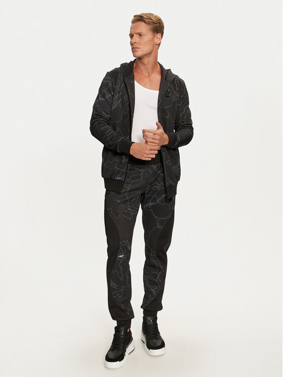 Plein Sport Plein Sport Trenerka Jogging Set: Top/Trousers Lunar FADC MJJ0763 STE003N Crna Regular Fit