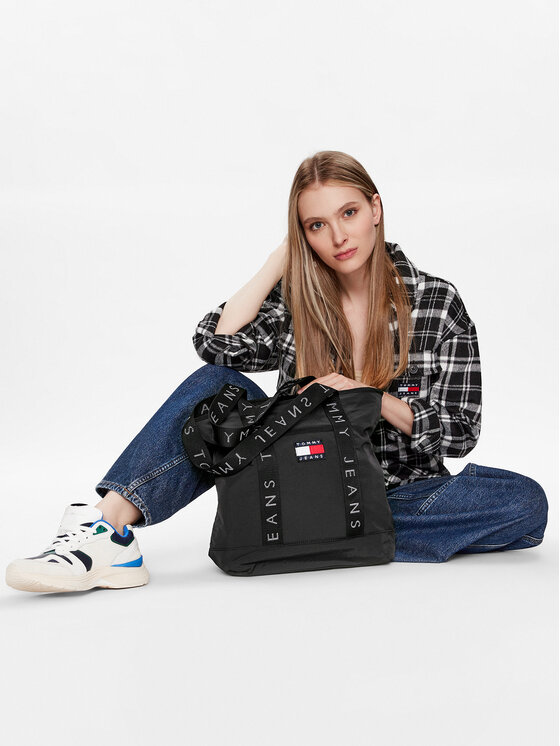 Tommy Jeans Tommy Jeans Ročna torba Tjw Heritage Tote AW0AW14114 Črna