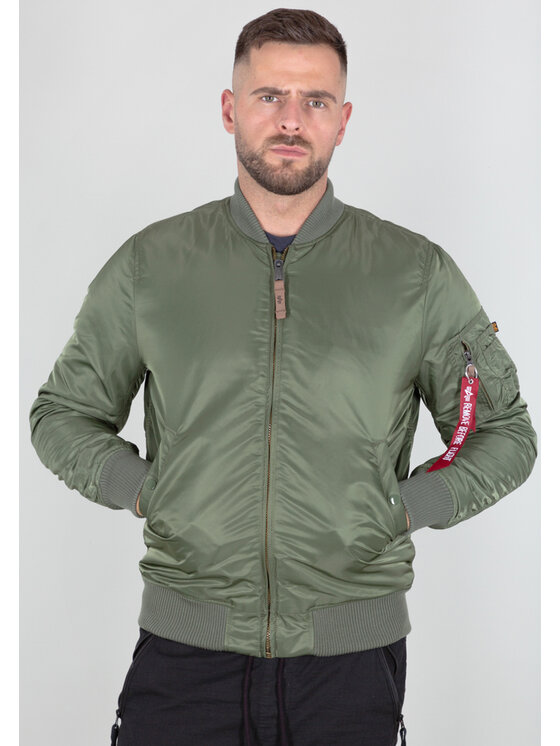 Alpha Industries Alpha Industries Kurtka bomber MA-1 VF 59 Long Zielony Slim Fit
