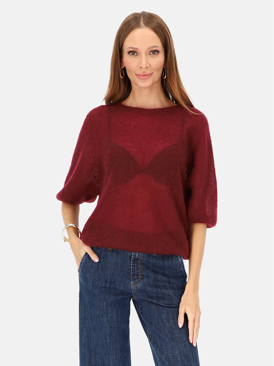 L’AF L’AF Sweter Era Bordowy Regular Fit