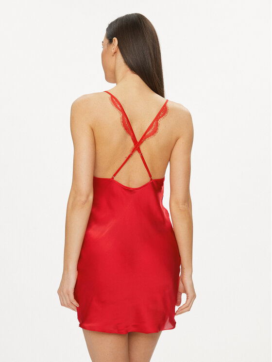 Hunkemöller Hunkemöller Nočna srajca Aldana 204996 Rdeča Regular Fit