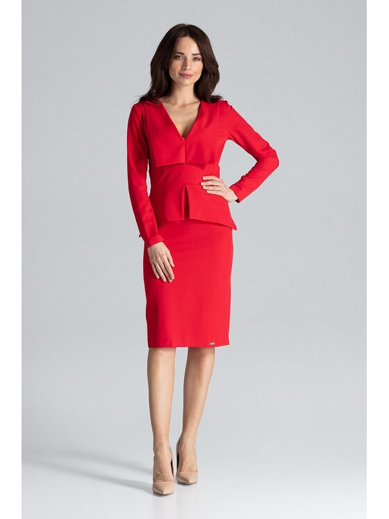 Lenitif Lenitif Vestito K491 Rosso Regular Fit