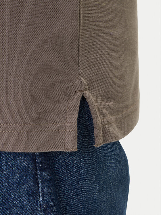 Tommy Jeans Tommy Jeans Тениска с яка и копчета DM0DM20676 Бежов Slim Fit