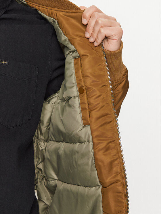 Lee Lee Bunda bomber 112341653 Hnědá Regular Fit