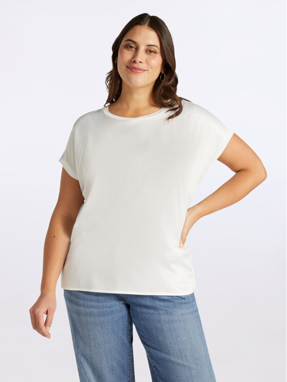 Fiorella Rubino Fiorella Rubino T-shirt G613L708232N011 Bianco Regular Fit