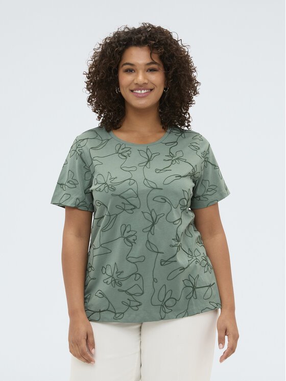 Fiorella Rubino Fiorella Rubino T-shirt G0CCL009235N035 Verde Regular Fit