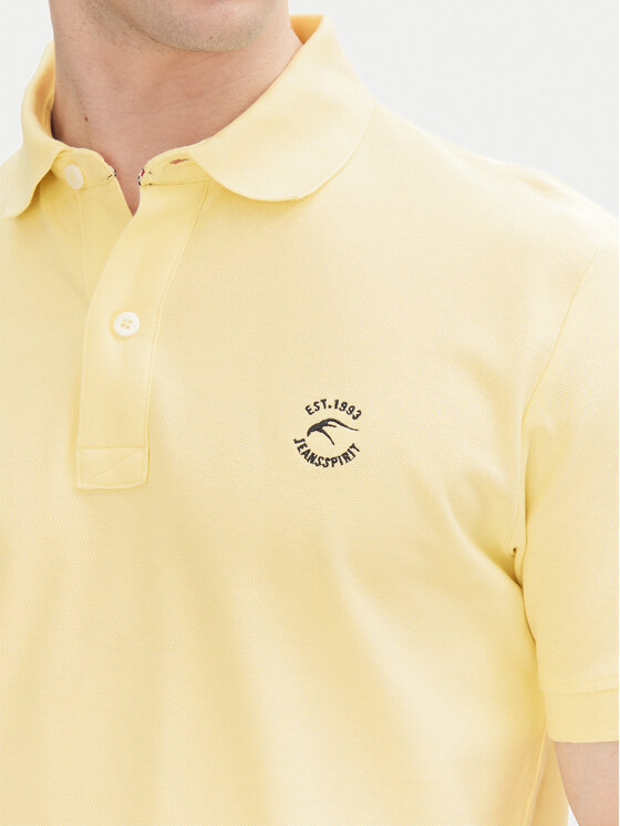 INDICODE INDICODE Polo Wadim 40-913 Beżowy Regular Fit
