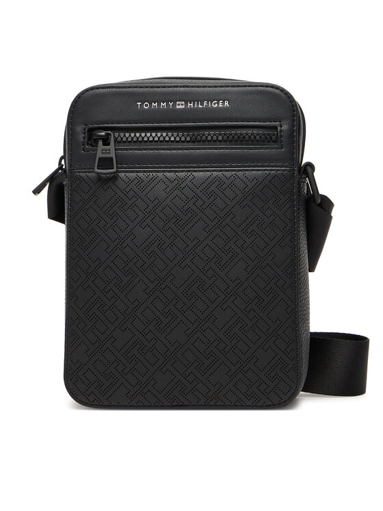 Tommy Hilfiger Tommy Hilfiger Мъжка чантичка Th Monogram Mini Reporter AM0AM13836 Черен