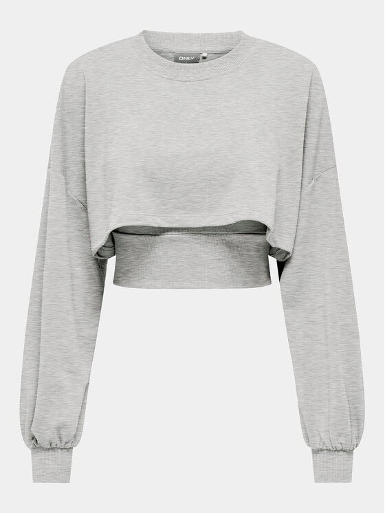 ONLY ONLY Džemperis Britt 15312126 Pilka Cropped Fit