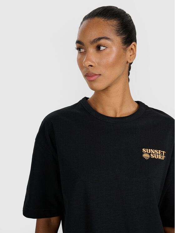 4F 4F T-Shirt FOB SUMMER Czarny Oversize