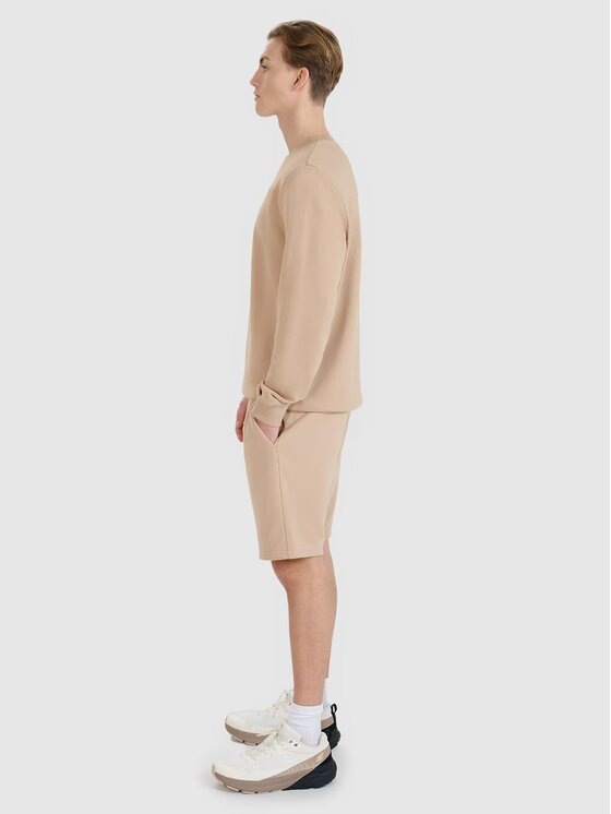 4F 4F Pantaloncini di tessuto 4FWSS25TSHOM571-83S Marrone Regular Fit