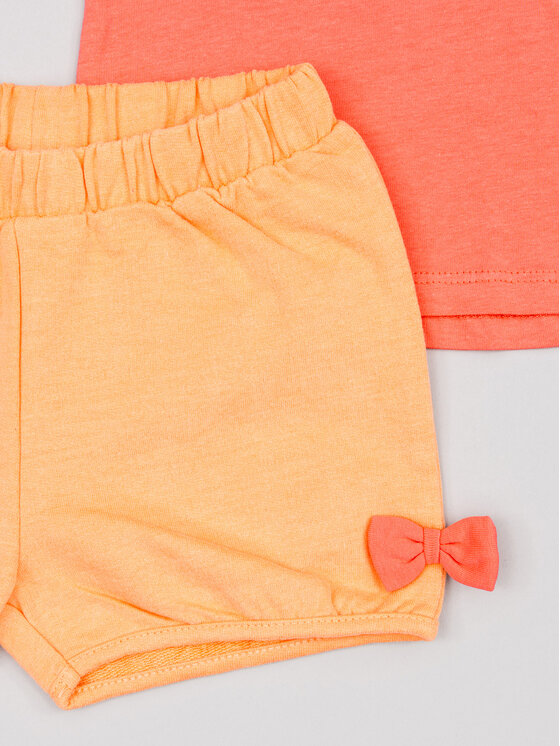 Zippy Zippy T-krekla un šortu komplekts ZBGAP0602 23005 Oranžs Regular Fit