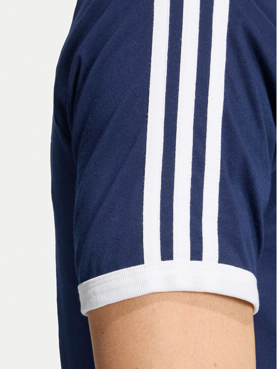 adidas adidas T-krekls 3-Stripes Ringer KF0419 Tumši zils Slim Fit