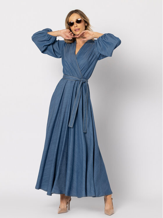 LIDIA KALITA LIDIA KALITA Sukienka jeansowa Margot Granatowy A-Line Fit