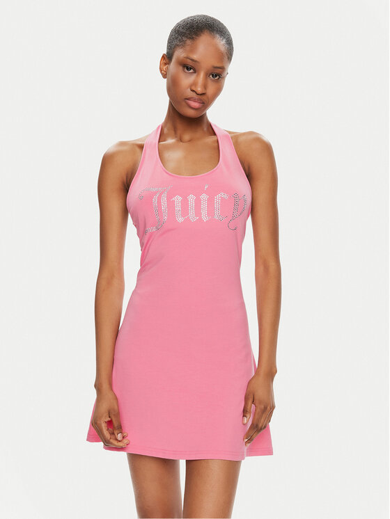 Juicy Couture Juicy Couture Лятна рокля Hector JCWED24311 Розов Slim Fit