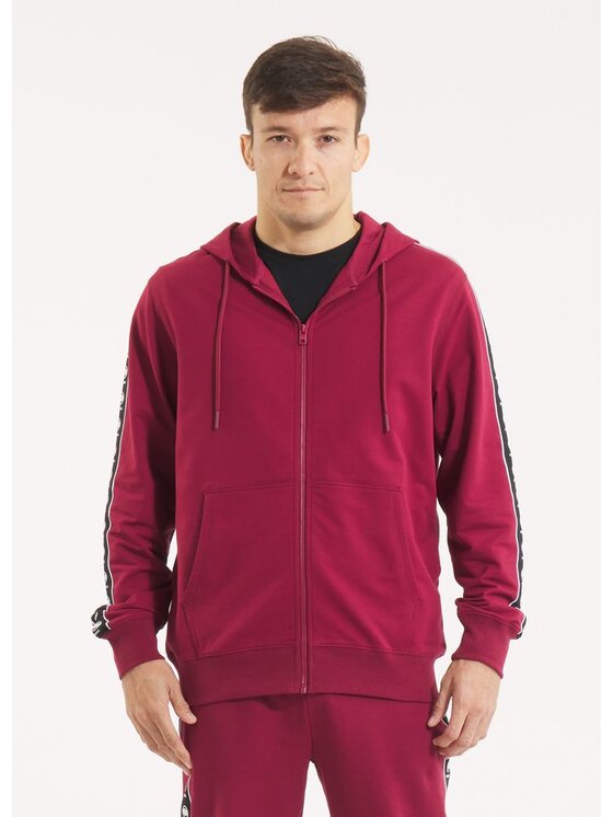 PITBULL PITBULL Bluza TAPE NUGGET Bordowy Regular Fit