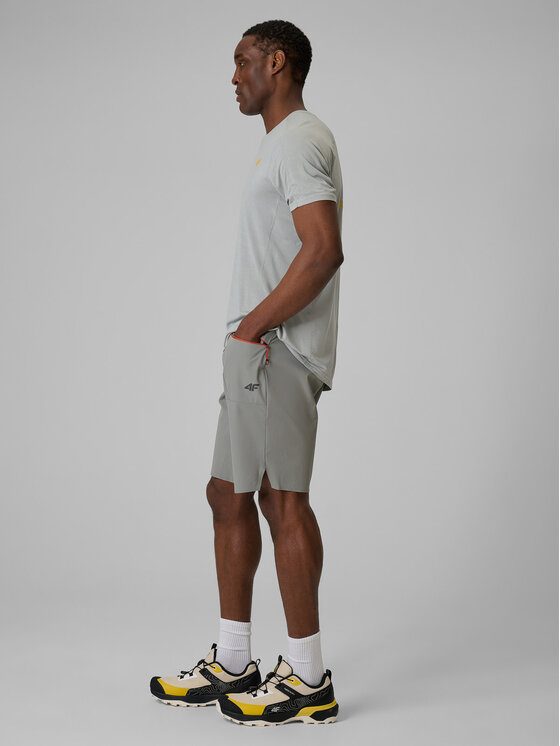 4F 4F Szorty sportowe TREKKING Szary Regular Fit