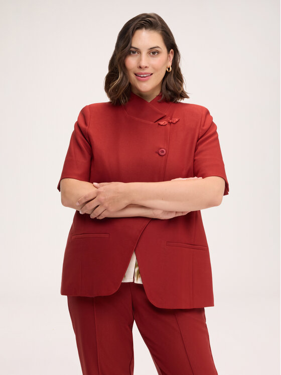 Fiorella Rubino Fiorella Rubino Marynarka Q092T100348N037 Brązowy Slim Fit