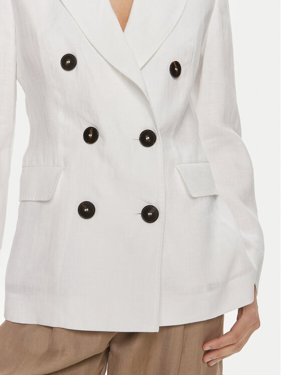 Marella Marella Giacca da abito Afide 2413041072 Bianco Regular Fit