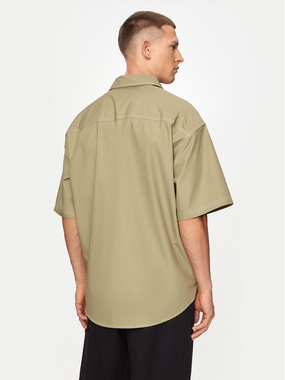 Converse Converse Särk M Wordmark Utility Shirt 10026433-A02 Khakivärviline Regular Fit