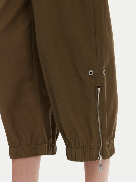 PINKO PINKO Bavlnené nohavice 104704 A2ER Kaki Regular Fit