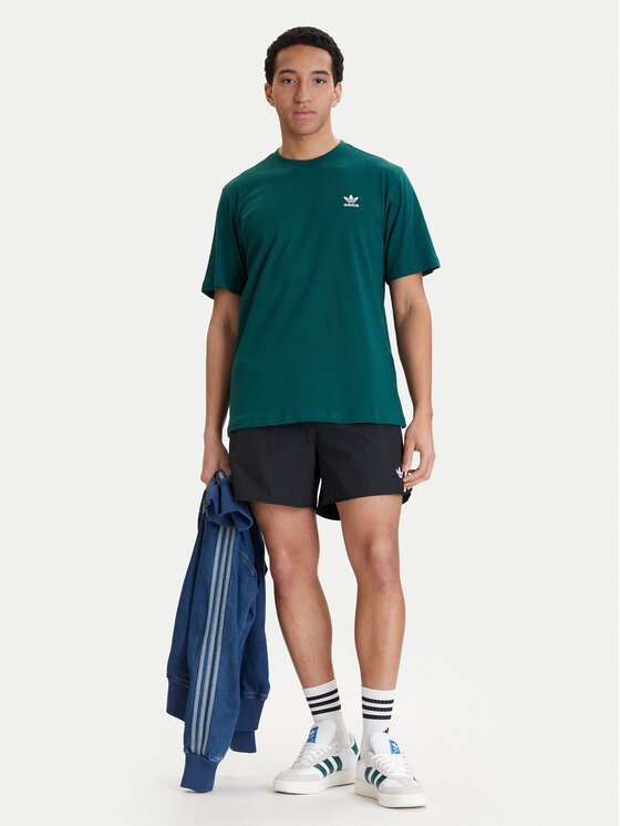 adidas adidas Тишърт Trefoil Essentials KD1323 Зелен Regular Fit