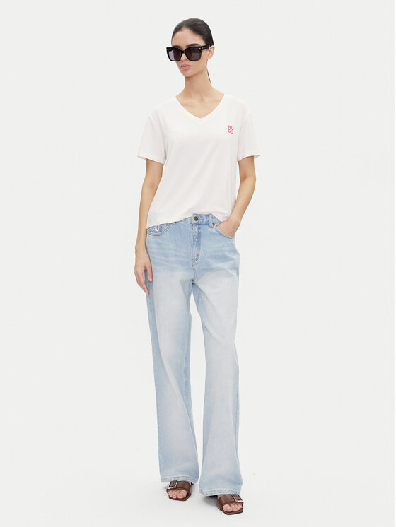 HUGO HUGO T-särk Nika_T-Shirt 50540046 Ekrüüvärv Regular Fit