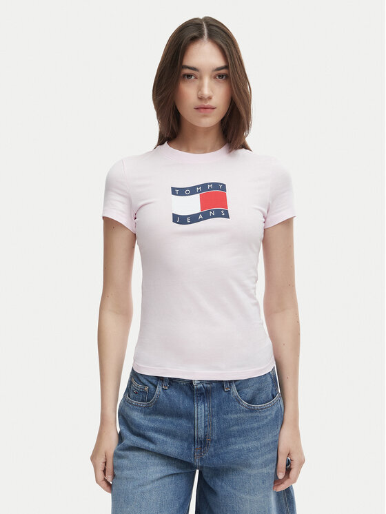 Tommy Jeans Tricou DW0DW22781 Roz Regular Fit