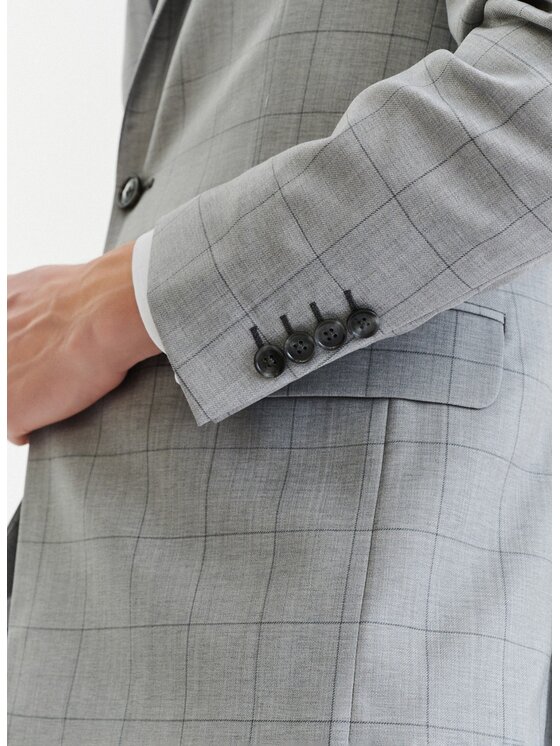 Pako Lorente Pako Lorente Garnitur P23SP-4G-015 Szary Slim Fit