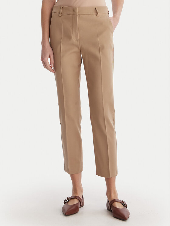 Weekend Max Mara Weekend Max Mara Bavlnené nohavice Vite 2615131031 Béžová Slim Fit
