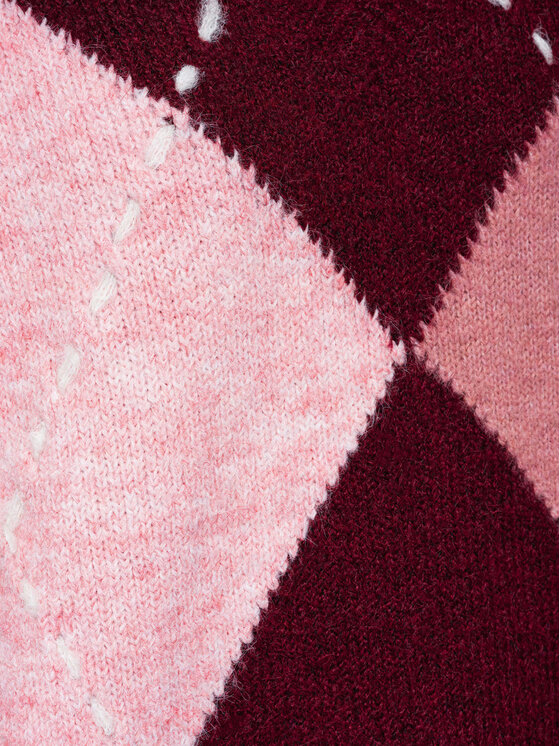 Ombre Ombre Svetr OW-SW-E0017 Bordó Relaxed Fit