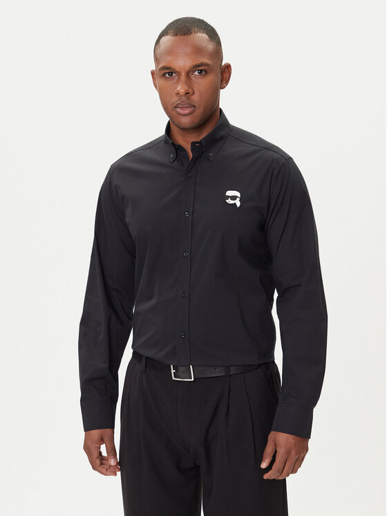 KARL LAGERFELD KARL LAGERFELD Cămașă 605911 554671 Negru Slim Fit