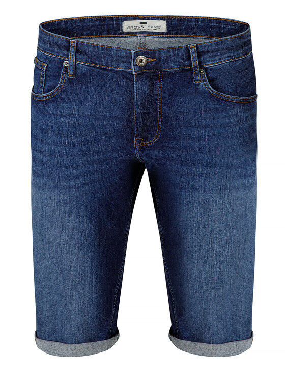 Cross Jeans Cross Jeans Szorty jeansowe A 584-018 Niebieski Relaxed Fit