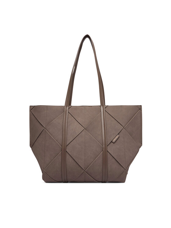 Calvin Klein Calvin Klein Kabelka Woven Sueded Carryall LV04F3695G Hnědá