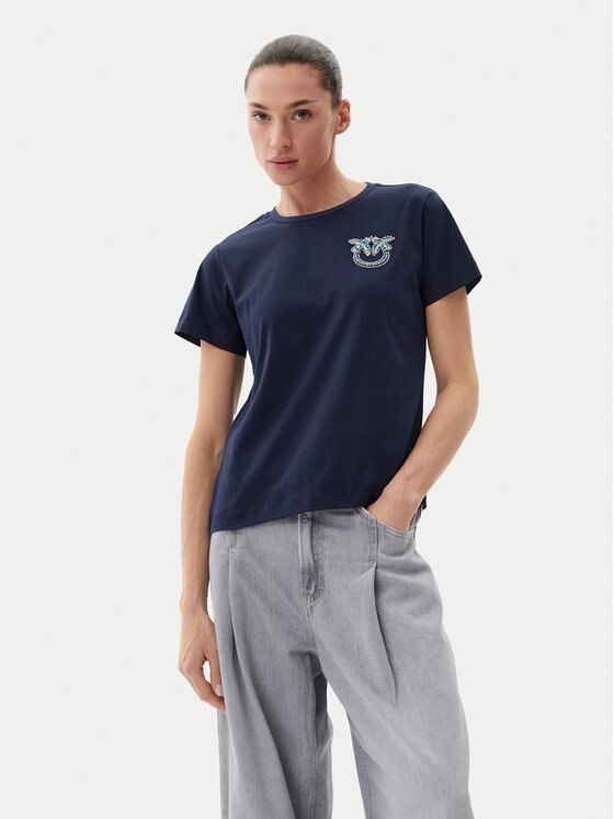 PINKO PINKO Tricou Nambrone 103320 A2G7 Bleumarin Regular Fit