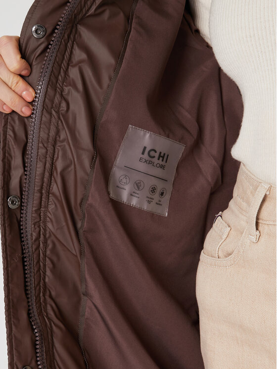 ICHI ICHI Μπουφάν μεταβατικό Faunus 20114839 Καφέ Regular Fit