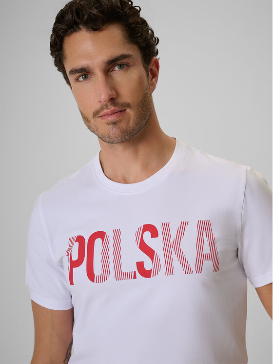 4F 4F T-Shirt STREFA KIBICA Biały Regular Fit