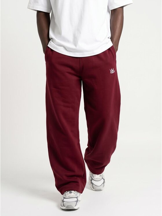 Jigga Wear Jigga Wear Spodnie dresowe Szerokie regulowane 131961 Czerwony ciemny Baggy Fit
