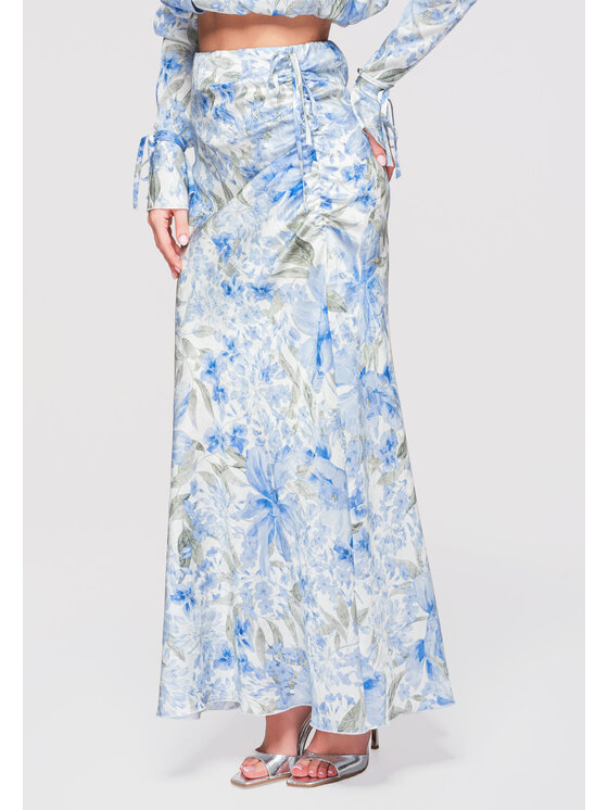 Ombre Ombre Spódnica maxi OW-GL-E0005 Niebieski Slim Fit