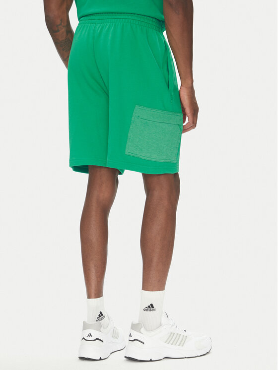 adidas adidas Sportske kratke hlače ALL SZN French Terry Colorblock JN9485 Zelena Regular Fit
