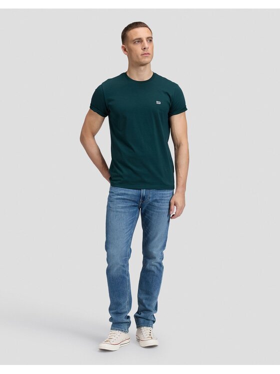 Lee Lee T-Shirt SS PATCH LOGO TEE Zielony Regular Fit