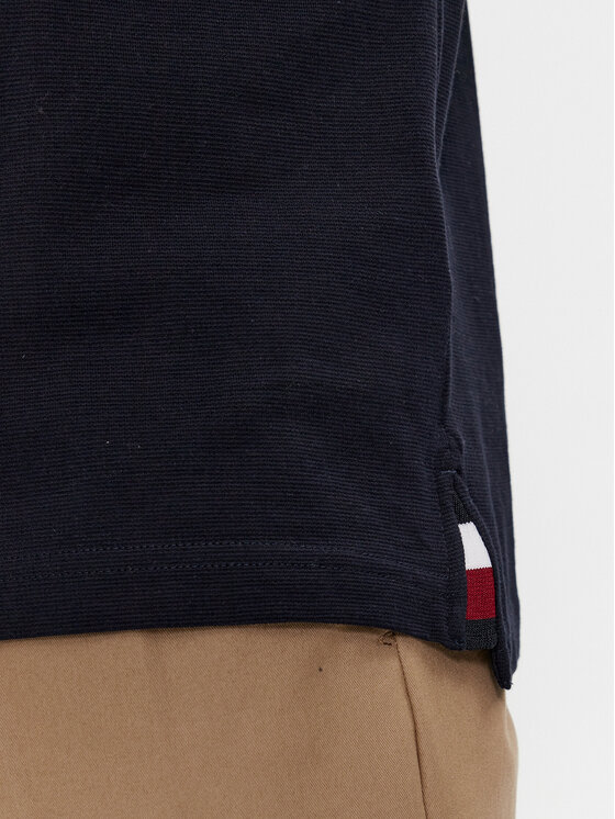 Tommy Hilfiger Tommy Hilfiger Pólóing Global Stripe Monotype Reg Polo MW0MW33591 Sötétkék Regular Fit