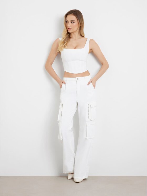 Guess Guess Jeansy 164951 Biały Relaxed Fit