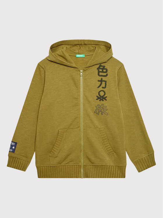 United Colors Of Benetton Bluză 3LO9C500U Verde Regular Fit