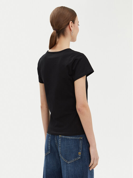 PINKO PINKO T-Shirt 100372 A24E Czarny Regular Fit