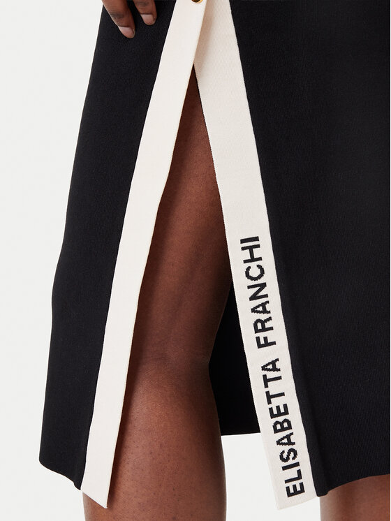 Elisabetta Franchi Elisabetta Franchi Midi sukňa GK-27S-61E2-V340 Čierna Regular Fit