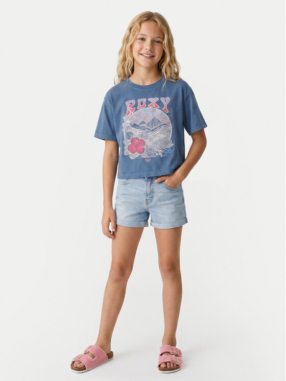 Roxy Roxy T-shirt Eve Washed ERGZT04137 Blu Oversize