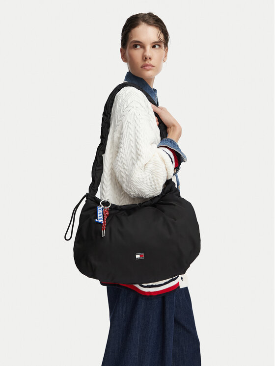 Tommy Jeans Torebka Tjw Icon Charms Hobo AW0AW18783 Czarny